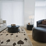 vertical blinds living room