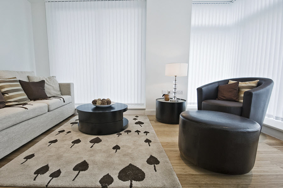 VERTICAL BLINDS LIVING ROOM